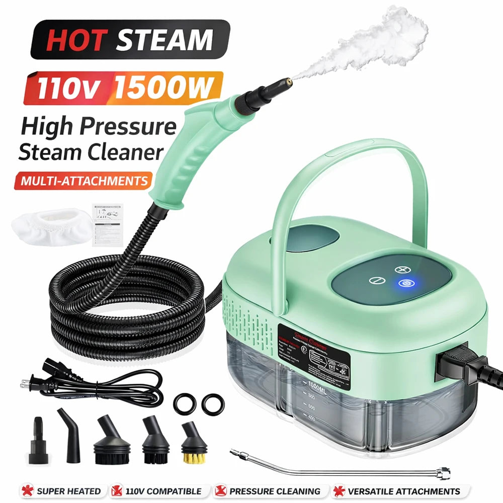 High Pressure Steam Cleaner 3Bar 1500W Portable Household Steam Cleaning Machine | Hrs Haven