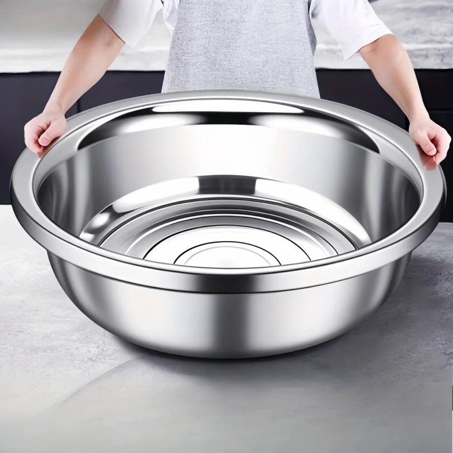 Oversized 36cm Metal Cooking Nesting Salad Bowls Large Capacity | Hrs Haven