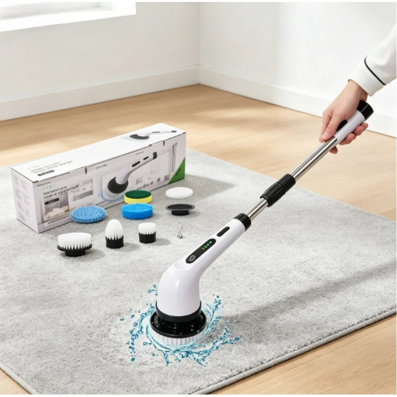 Cordless Electric Spin Scrubber, Household Multipurpose Power Brush for Kitchen Bathroom Tile Grout Cleaning