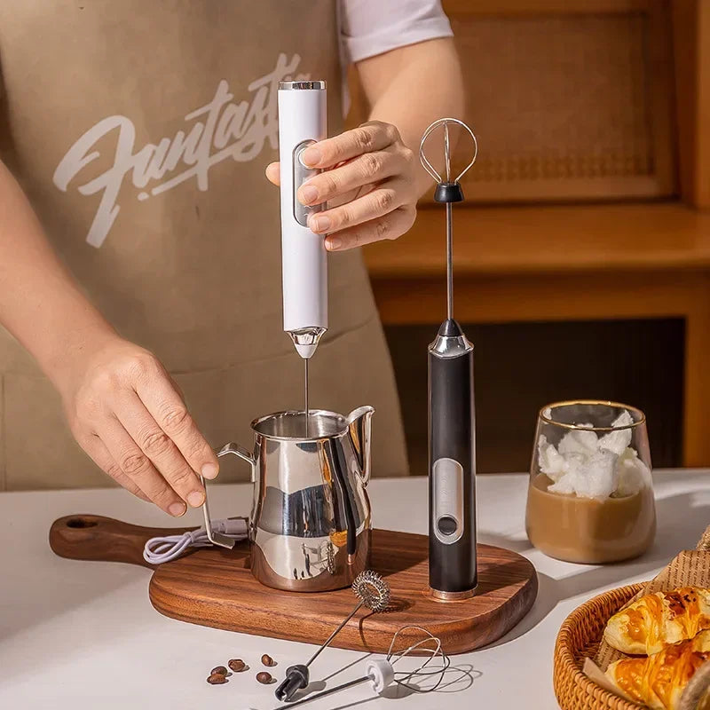 Rechargeable Electric Milk Frother and Drink Mixer – 3 Speeds