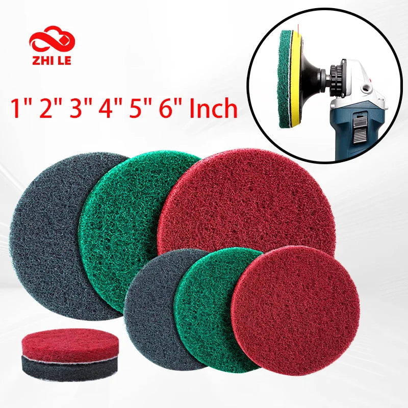Electric Cleaning Rotating Brush Velcro Power Spin Drill Sanding Disc Scouring Pad Bathroom Kitchen Floor Polishing Scrubber