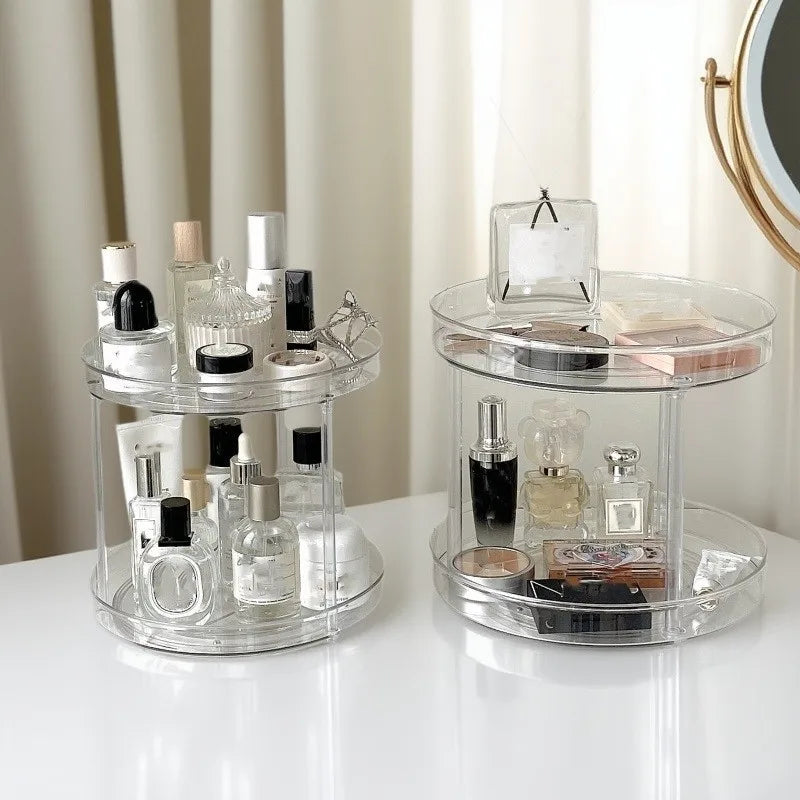 2-Tier Rotating Spice Rack Turntable Countertop Organizer