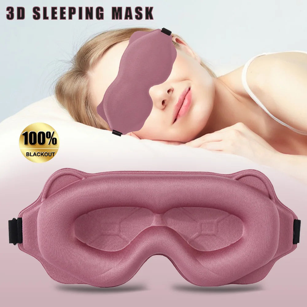 3D Sleeping Mask Block Out Light Soft Padded Sleep Mask For Eyes| Hrs Haven