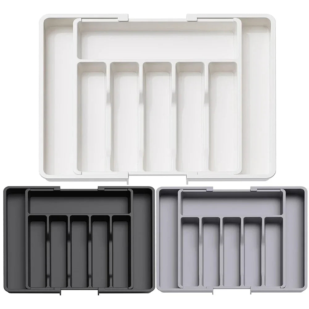 Expandable Kitchen Drawer Organizer with Adjustable Dividers