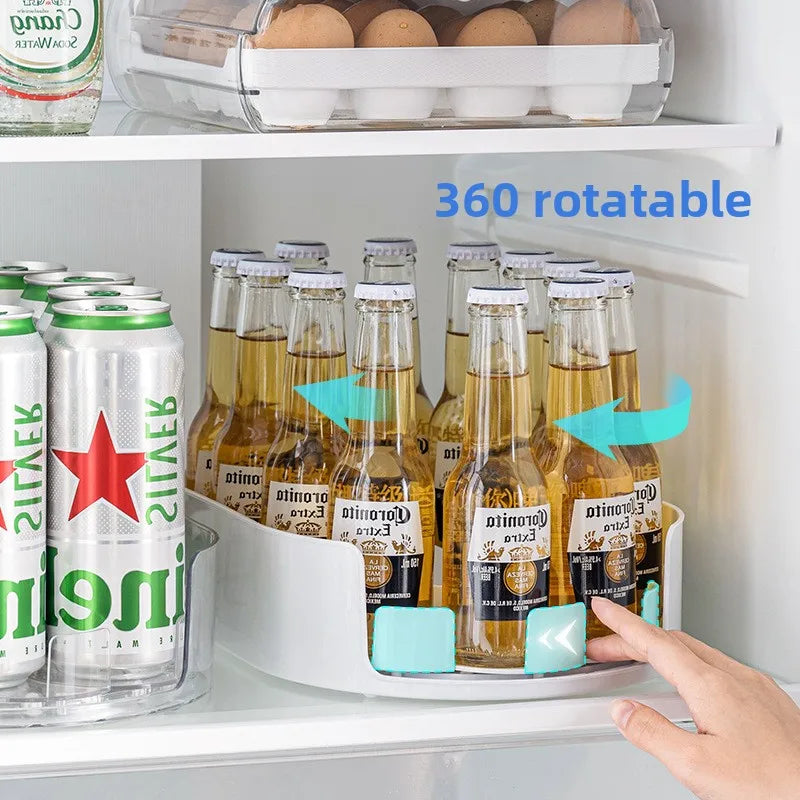 360° Rotating Refrigerator and Countertop Storage Organizer
