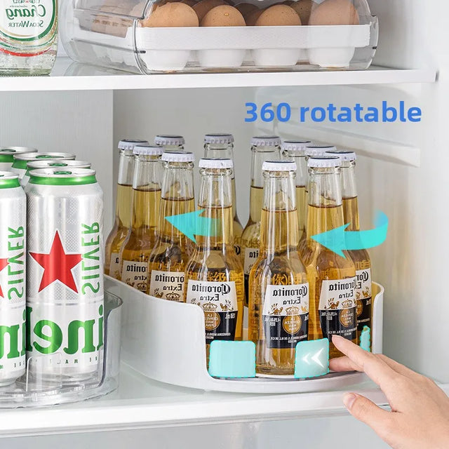 360° Rotating Refrigerator and Countertop Storage Organizer