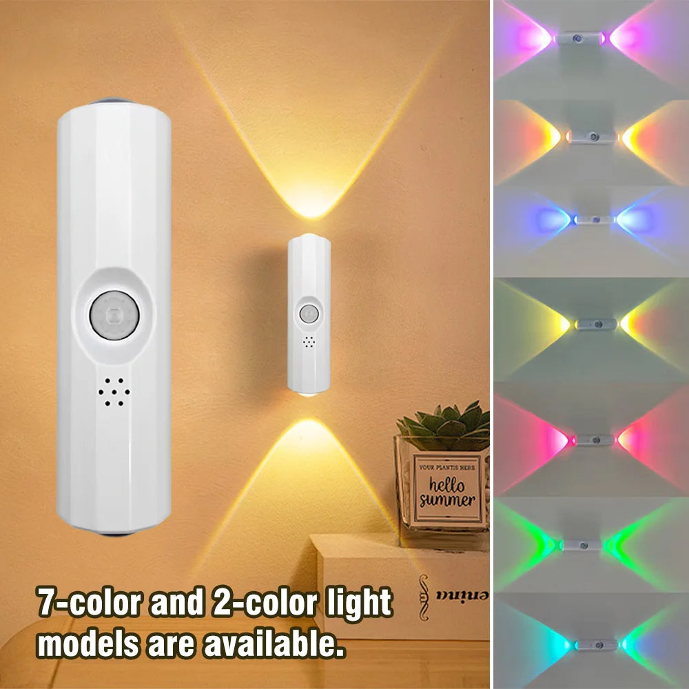 LED Motion Sensor Night Light, USB-C Rechargeable Adjustable Wall Light | Hrs Haven