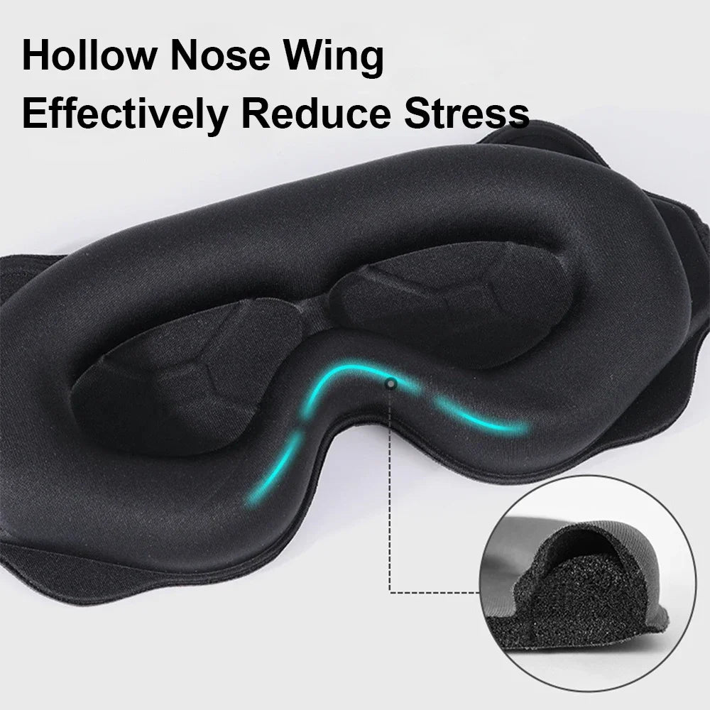 3D Sleeping Mask Block Out Light Soft Padded Sleep Mask For Eyes| Hrs Haven